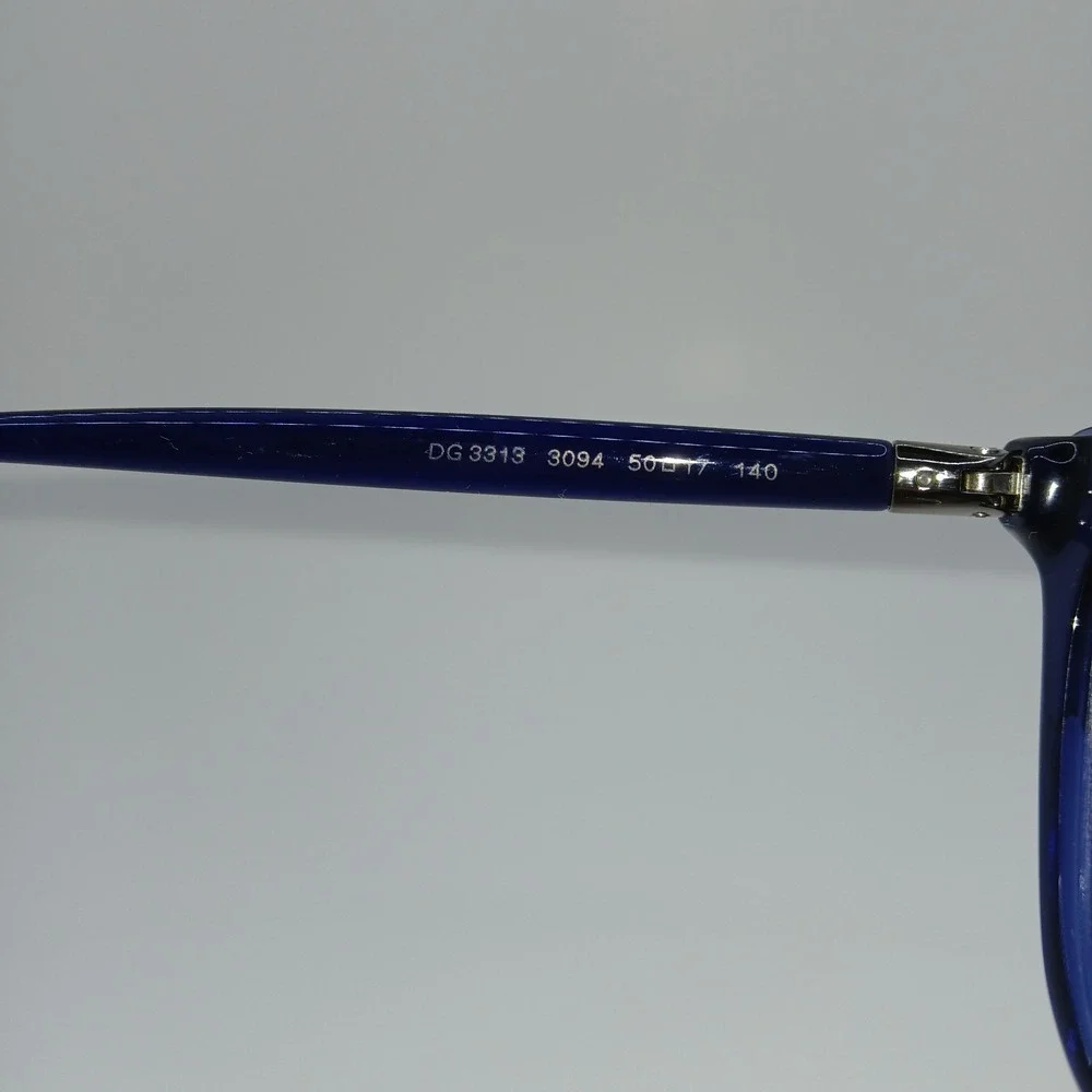 Dolce&Gabbana DG3313 Womens Eyeglasses Frame Blue Black Full Rim 50-17-140 mm